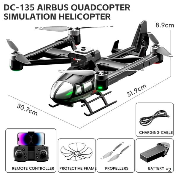 X38 DC-135 Helikopter Drönare Kamera Flygfoto Quadcopter 2 batterier