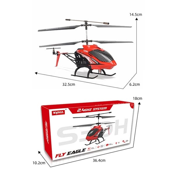 Radiostyrd Helikopter Smart Altitud Hold RC 2.4G Trådlös Legerings 2 Batterier