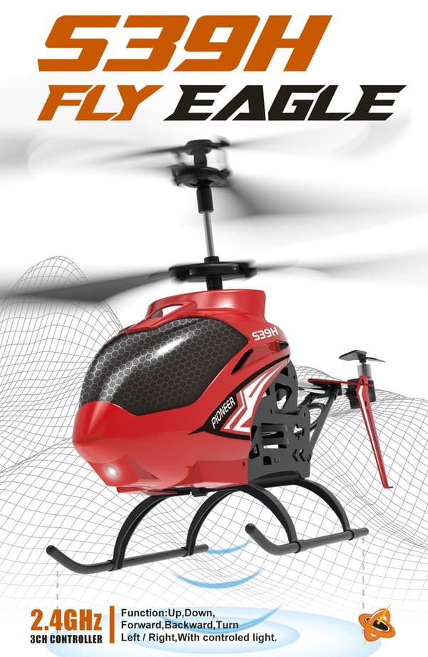 Radiostyrd Helikopter Smart Altitud Hold RC 2.4G Trådlös Legerings 2 Batterier