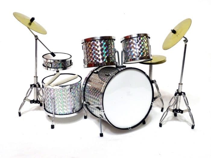 Mini Drum Set: Iron Maiden - Silver/Chrome
