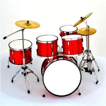 Mini Drum Set: 'Red Chrome'
