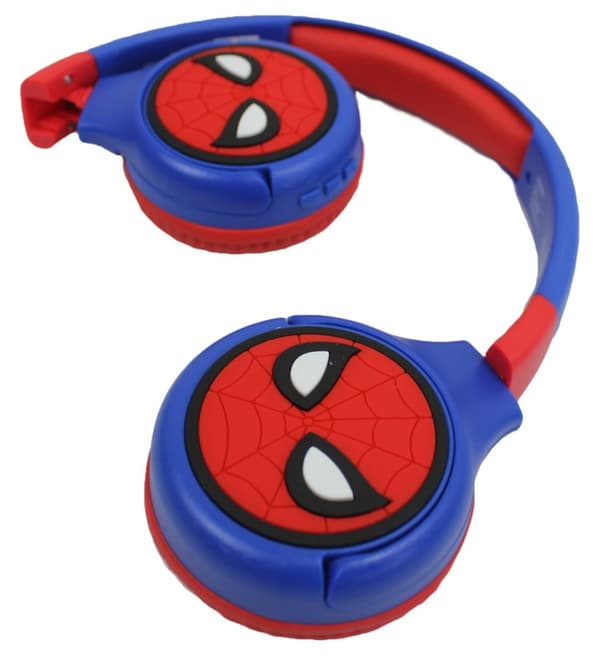Lexibook - 2 in 1 Bluetooth and Wired comfort foldable Headphones with kids safe volume - Spider-Man (HPBT010SP)