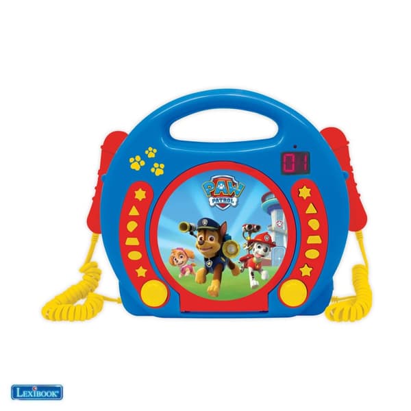 Lexibook - Paw Patrol Portable CD player with 2 Sing Along microphones (RCDK100PA)