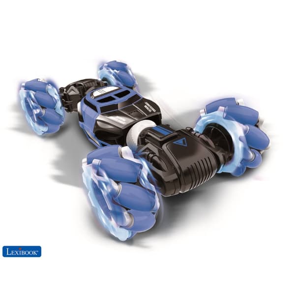 Lexibook - Extreme Crosslander - Rechargeable Radio Controlled Stunt Car with lights and sounds with both motion and remote control (RC50)