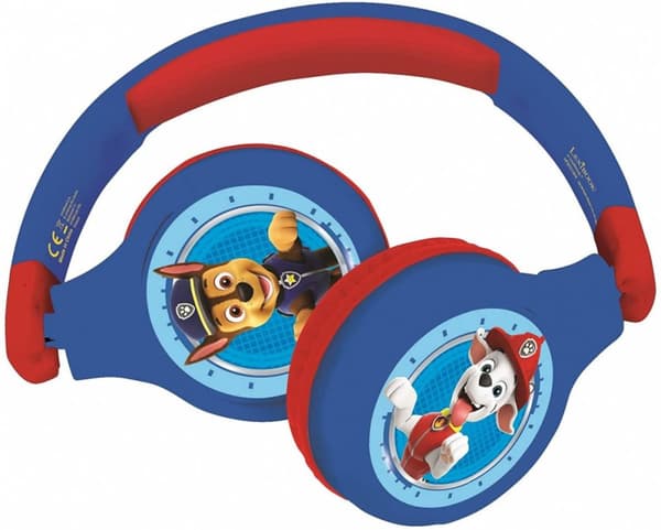 Lexibook - 2 in 1 Bluetooth and Wired comfort foldable Headphones with kids safe volume - Paw Patrol (HPBT010PA)
