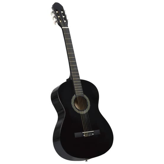 Klassisk Gitarr 12 Delar Svart 4/4 39"
