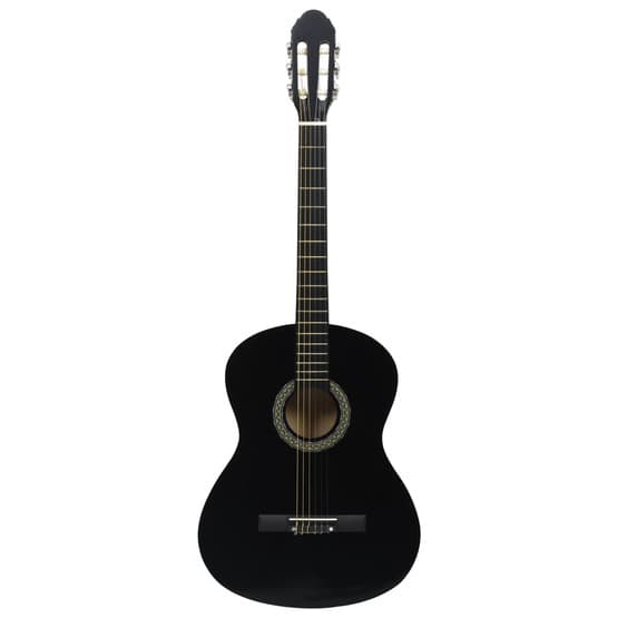 Klassisk Gitarr 12 Delar Svart 4/4 39"