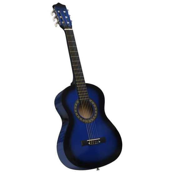Klassisk Gitarr För Nybörjare 8 Delar Blå 1/2 34"