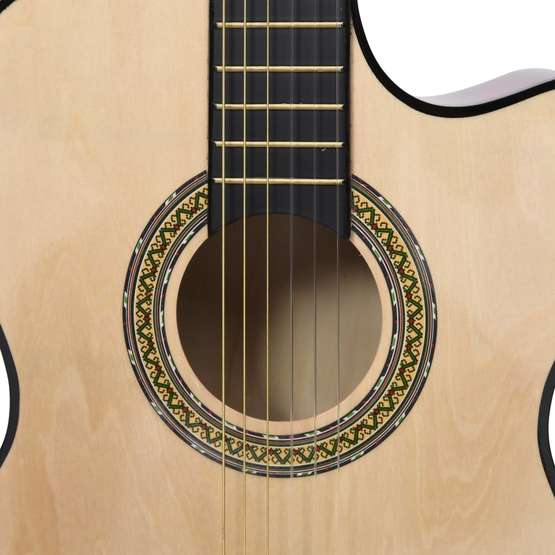 Akustisk Westerngitarr Med Cutaway Eq-Pedal Och 6 Strängar