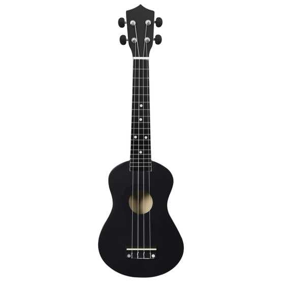 Sopranukulele Med Väska För Barn Sopran Svart 23"