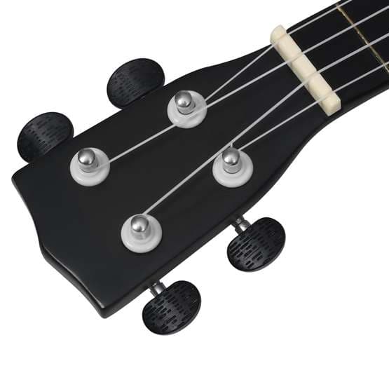 Sopranukulele Med Väska För Barn Sopran Svart 23"
