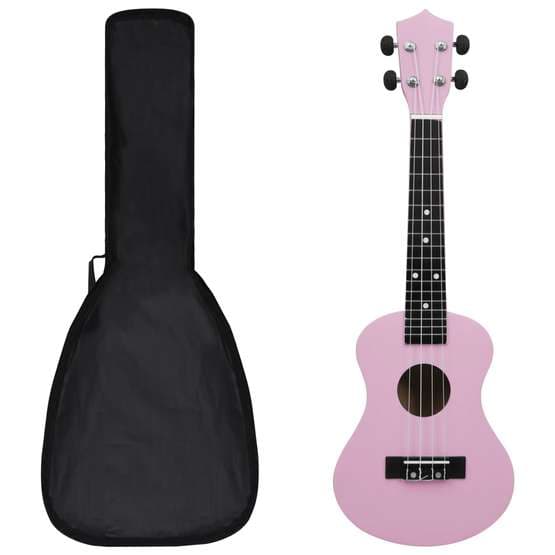 Sopranukulele Med Väska För Barn Sopran Rosa 23"