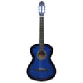 Miniatyrbild 3 av 8: Gitarr För Nybörjare Med Fodral Klassisk Blå 4/4 39"