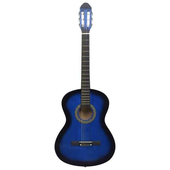 Gitarr För Nybörjare Med Fodral Klassisk Blå 4/4 39"