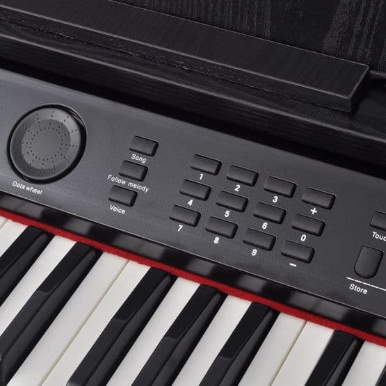 Digitalpiano Med Pedaler Och 88 Tangenter Melaminbräda Svart