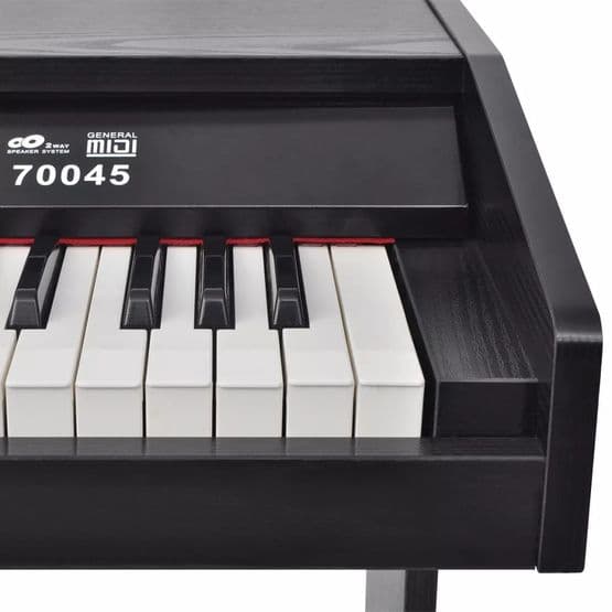 Digitalpiano Med Pedaler Och 88 Tangenter Melaminbräda Svart