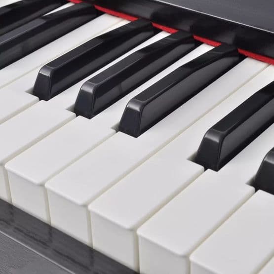 Digitalpiano Med Pedaler Och 88 Tangenter Melaminbräda Svart