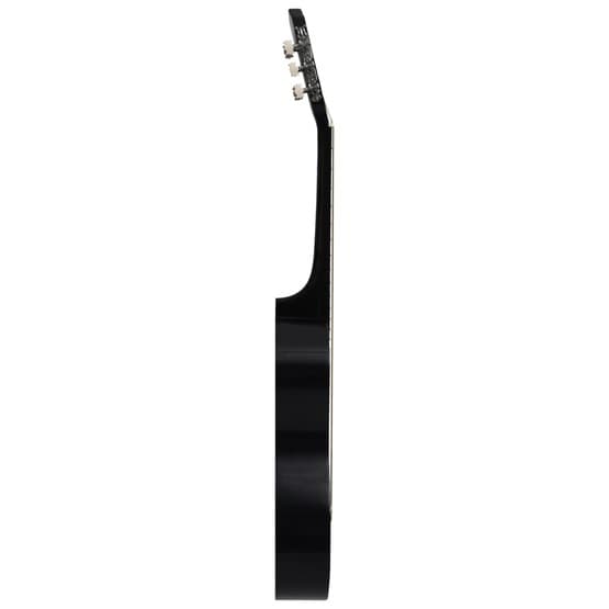 Akustisk Gitarr 12 Delar Med 6 Strängar Western Svart 38"