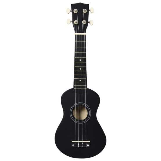 Sopranukulele Med Väska För Barn Sopran Svart 21"
