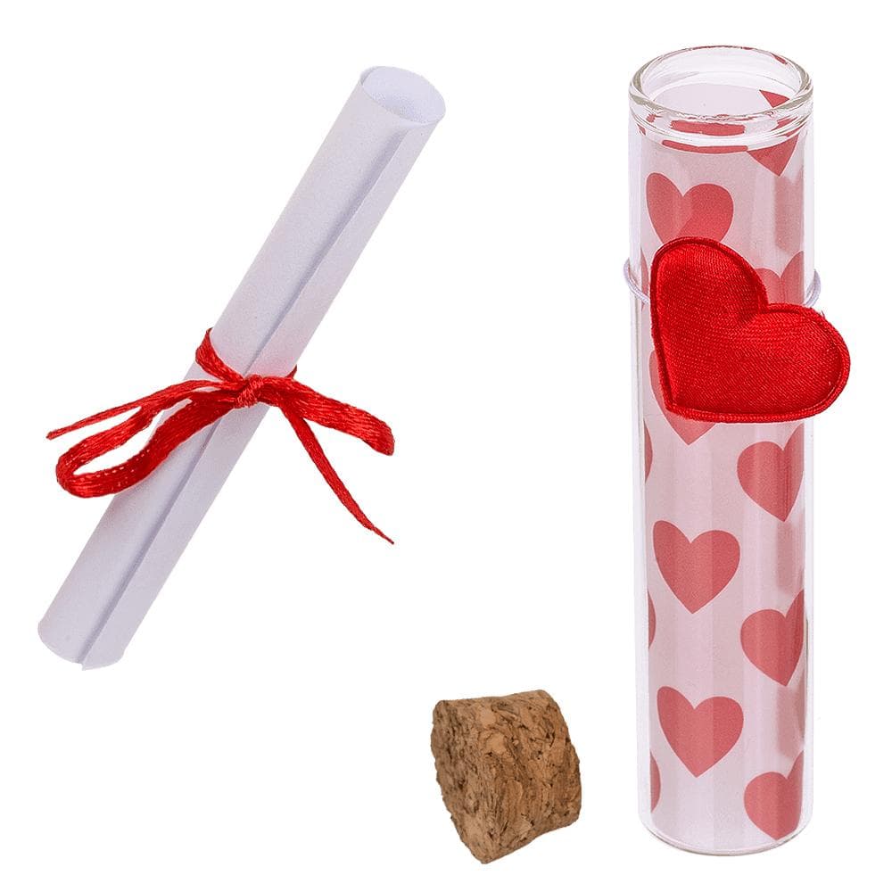 2-Pack Kärleksbrev i Glasflaska - Alla Hjärtans Dag