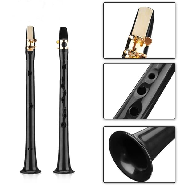 1 Stk C Key Little Sax Mini Altsaxofon Simpel Type Lommemusikværktøj ABS Hvid med taske