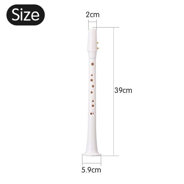 1 Stk C Key Little Sax Mini Altsaxofon Simpel Type Lommemusikværktøj ABS Hvid med taske