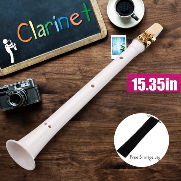 1 kpl C Key Little Sax Mini Alto Saxophone Yksinkertainen taskumusiikkityökalu ABS Valkoinen Laukulla