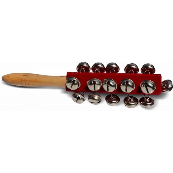 Bjällerträd Schellenbaum musikinstrument, röd 25 cm