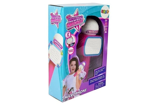 Børnemikrofon trådløs karaoke Bluetooth-højttaler Pink