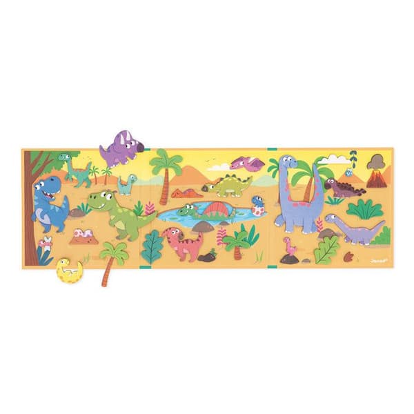 Magnéti'Stories Dinosaurier - Magnetiskt utbildningsspel 30 magneter - Barnleksak i FSC-kartong - Från 3 år