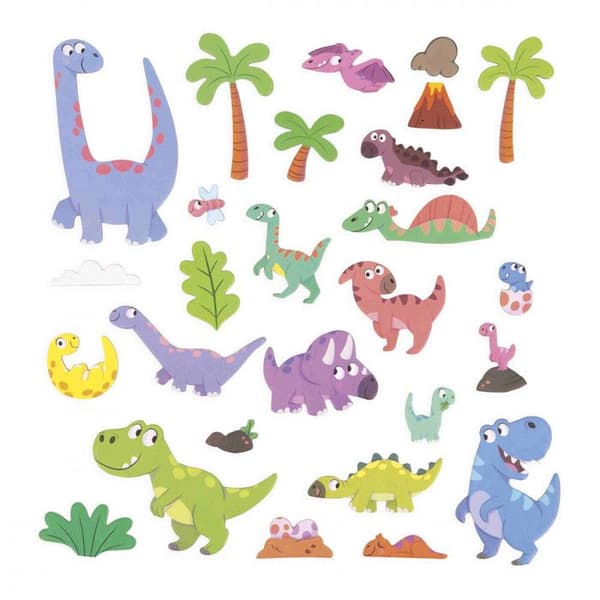 Magnéti'Stories Dinosaurier - Magnetiskt utbildningsspel 30 magneter - Barnleksak i FSC-kartong - Från 3 år