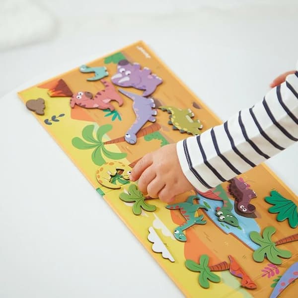 Magnéti'Stories Dinosaurier - Magnetiskt utbildningsspel 30 magneter - Barnleksak i FSC-kartong - Från 3 år