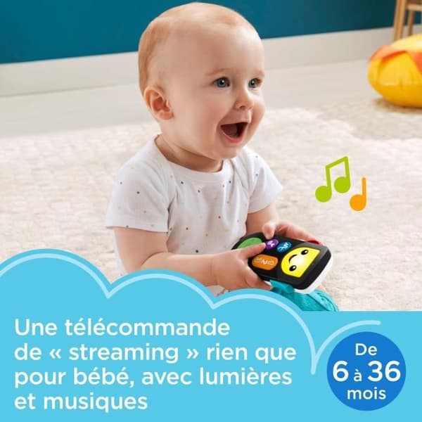Fisher-Price - Min första fjärrkontroll Skrattar och uppvaknande - Baby uppvaknande - Från 6 månader HGY48