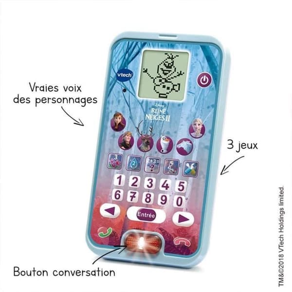 VTECH pedagogisk smartphone - Frozen 2 - 3-7 år gammal - Pedagogiska spel ingår