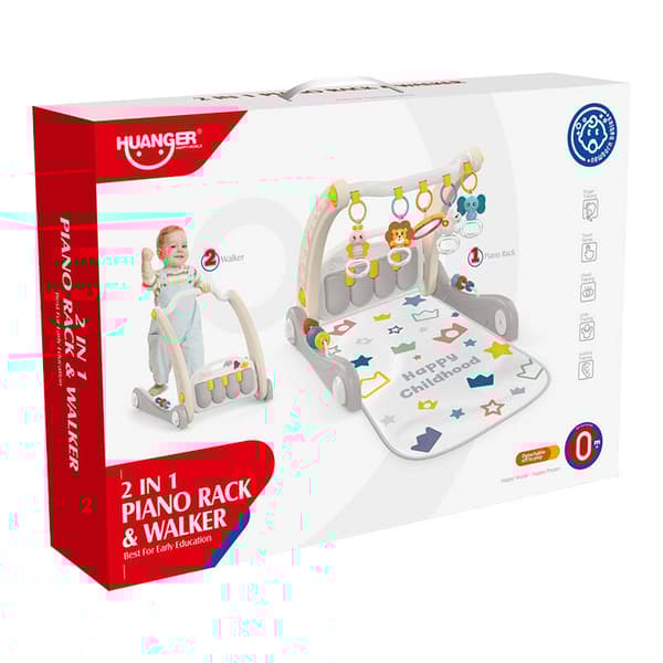 Interaktiv pedagogisk 2-i-1 rollator + piano Huanger HE0621