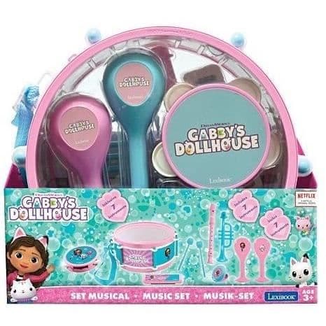 Lexibook - Gabby and the Magic House Musical Set - 7 instrument - Förvaring i trumman