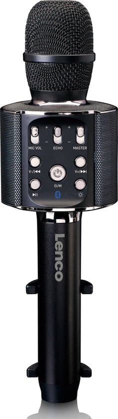 Lenco BMC-090BK Bluetooth karaokemikrofon med högtalare och belysning svart