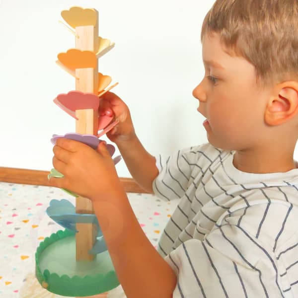 TOOKY TOY Farverigt trætårn til børn