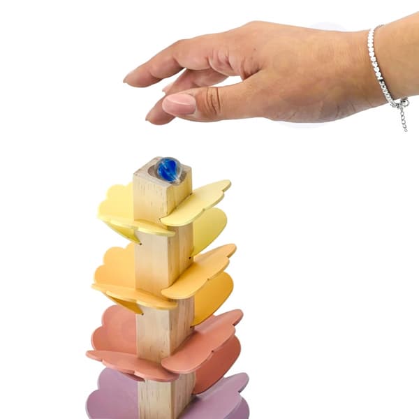 TOOKY TOY Farverigt trætårn til børn