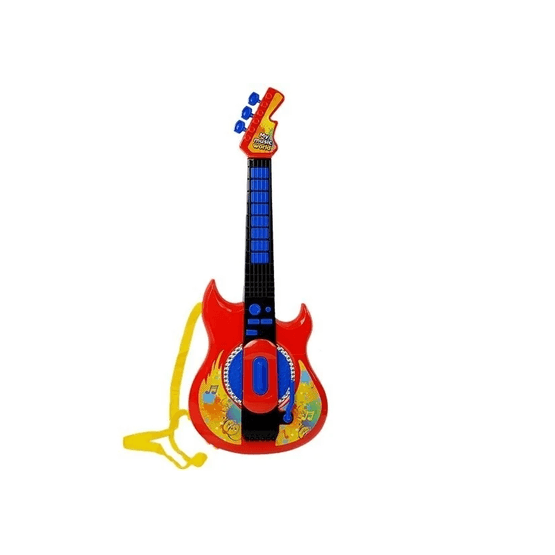 Musikset Med Gitarr, Keyboard Och Mikrofon