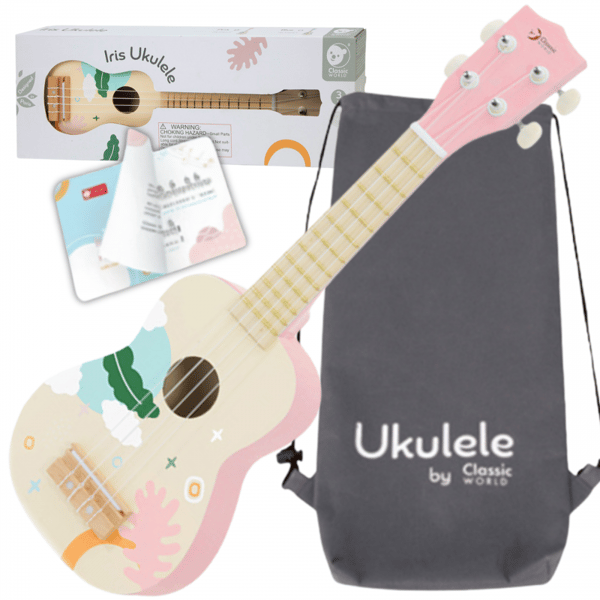 CLASSIC WORLD Træ Ukulele Guitar til Børn - Pink