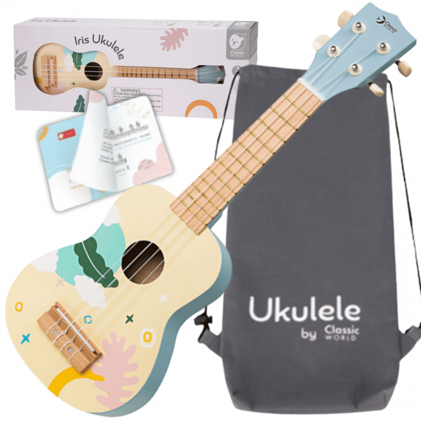 CLASSIC WORLD Ukulelegitarr i Trä för Barn - Blå