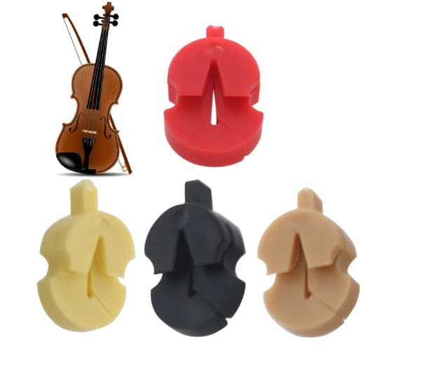INF 4-pack violinsord för övning, ljuddämpare i gummi för violin, ultraövningssord