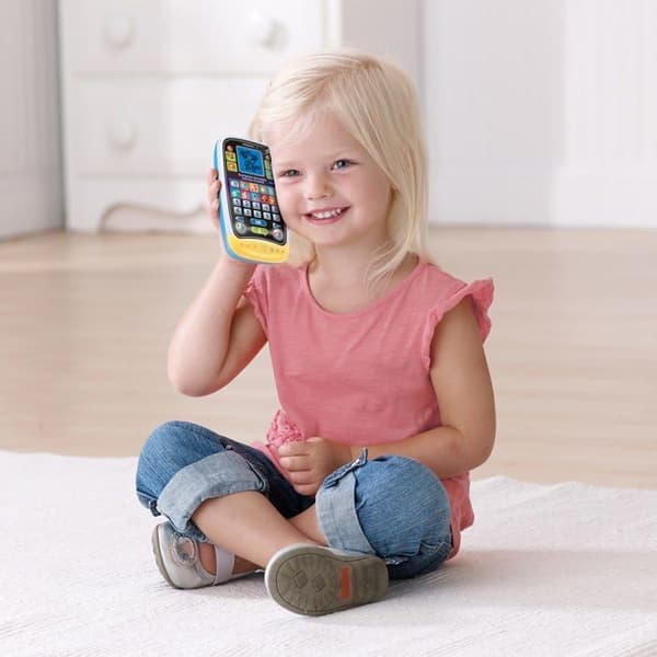 Vtech leksakstelefon för barn - 3480-529222 - Förskolesmartphone djur med prat, , blå
