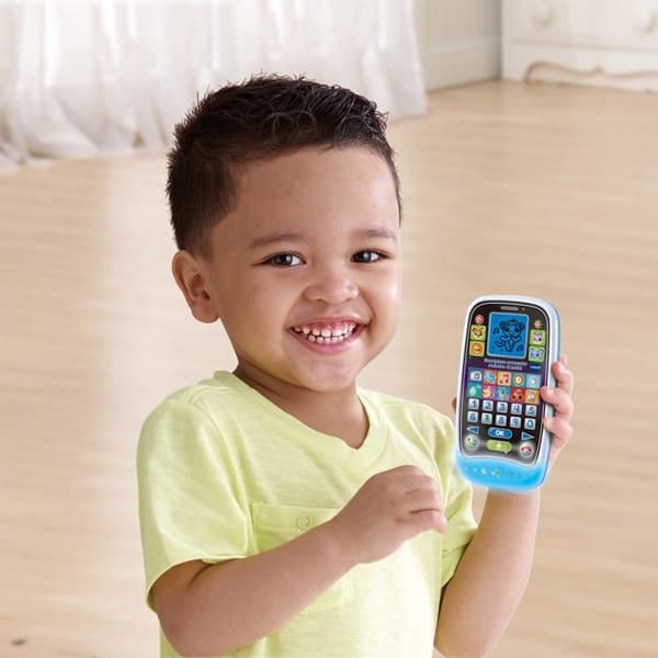 Vtech leksakstelefon för barn - 3480-529222 - Förskolesmartphone djur med prat, , blå