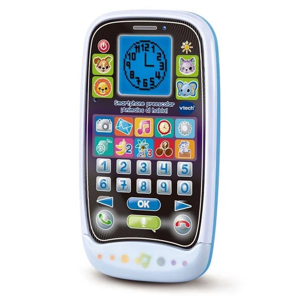 Vtech leksakstelefon för barn - 3480-529222 - Förskolesmartphone djur med prat, , blå
