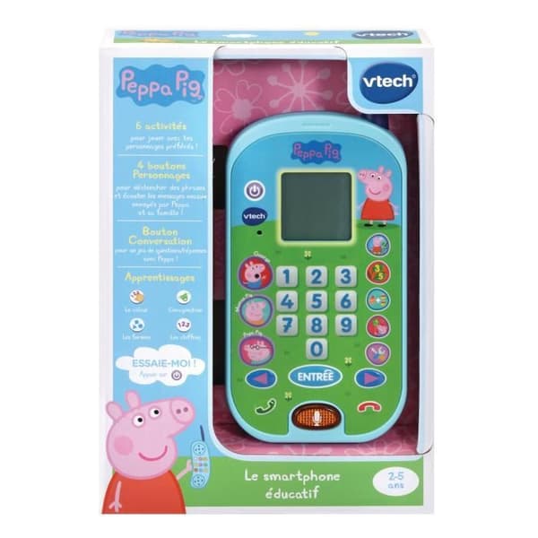 Barntelefon - VTECH - Peppa Pig - Roliga ljud - Lärorikt