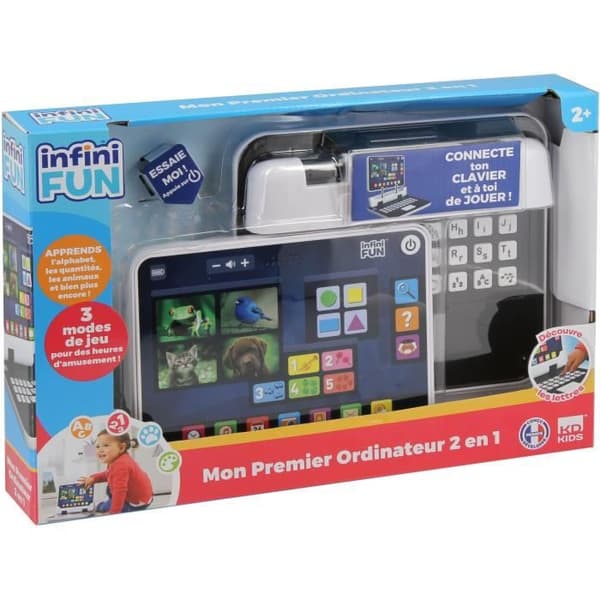 Toy Computer - KD - Min första 2 i 1 dator - Evolutionär inlärning av färger, former och bokstäver