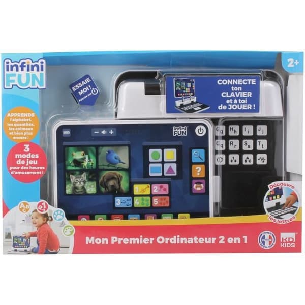 Toy Computer - KD - Min första 2 i 1 dator - Evolutionär inlärning av färger, former och bokstäver