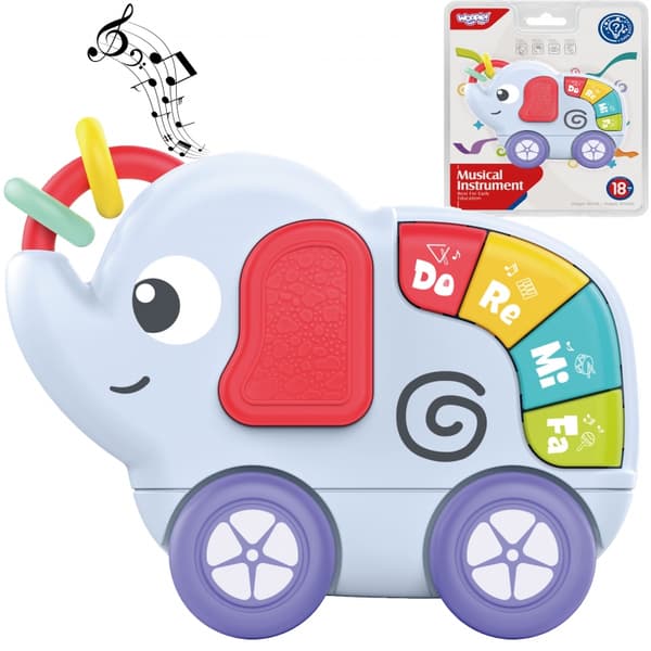 WOOPIE BABY Sensorisk Musikleksak för Bebisar – Elefant
